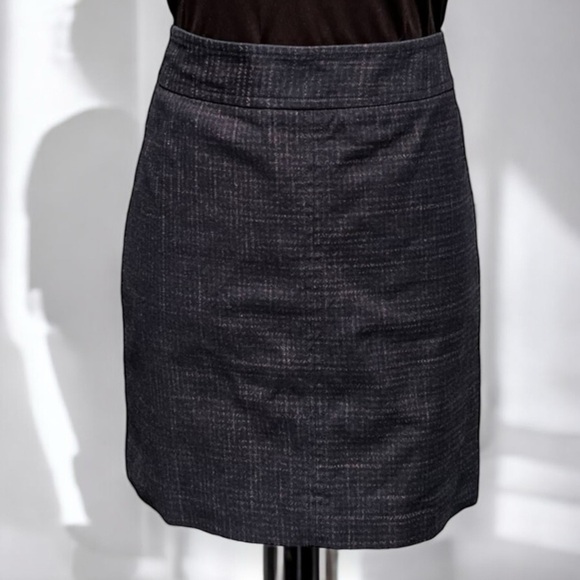 See by Chloe Ink Navy Plaid Pencil Straight Skirt Italian 38 | US Size 2 - Picture 3 of 10
